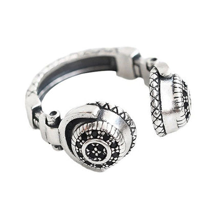 Y2K Headphones Ring - Adjustable / Silver - ring