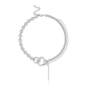 Y2K Heart Chain Necklace - 1 piece - Necklaces