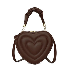 Y2K Heart Handbag - Standart / Brown - Handbags
