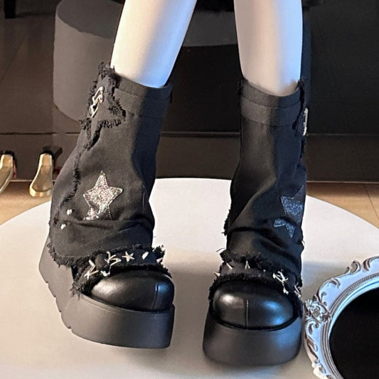 Y2K Lolita Star High-Heeled Boots