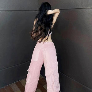 Y2K Pink Cargo Pants - Pants