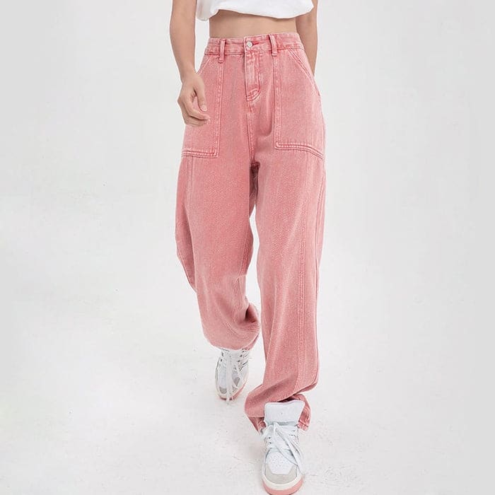 Y2K Pink Denim Jeans - Jeans