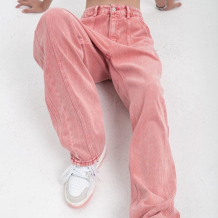 Y2K Pink Denim Jeans - Jeans