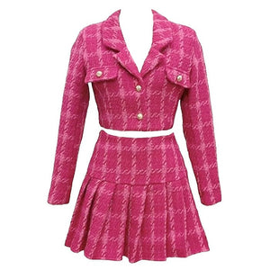 Y2K Pink Jacket and Skirt Set - Suits