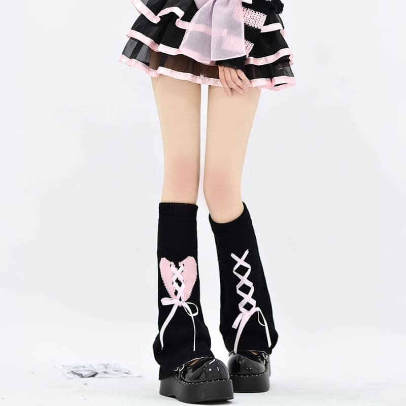 Y2K Sweet Heart Leg Warmer - leg warmers