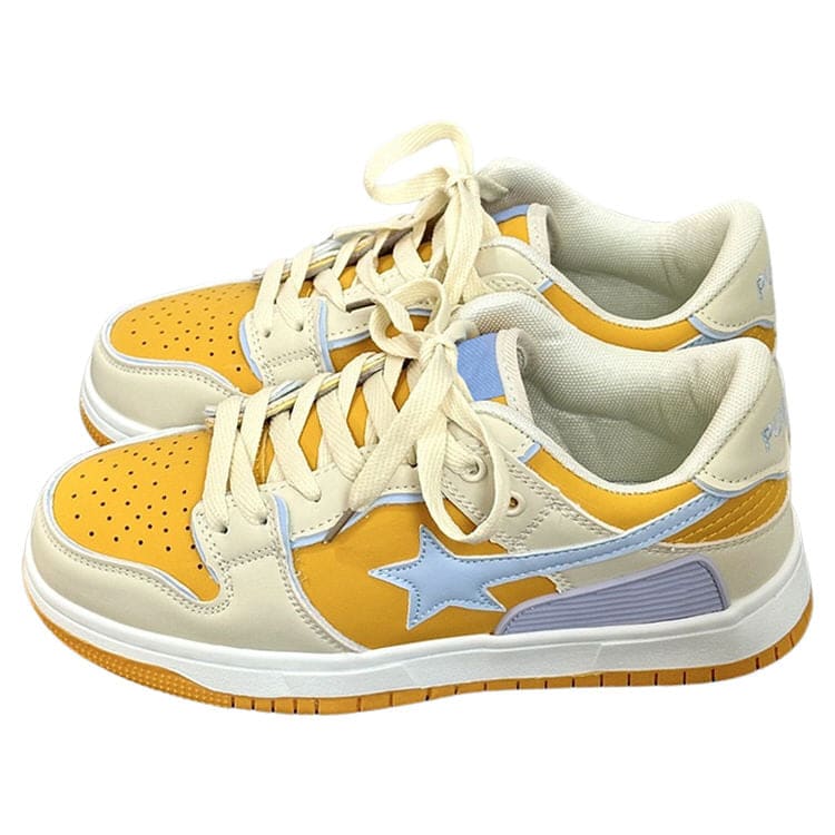 Yellow Star Aesthetic Sneakers - EU35 (US5.0) / Yellow