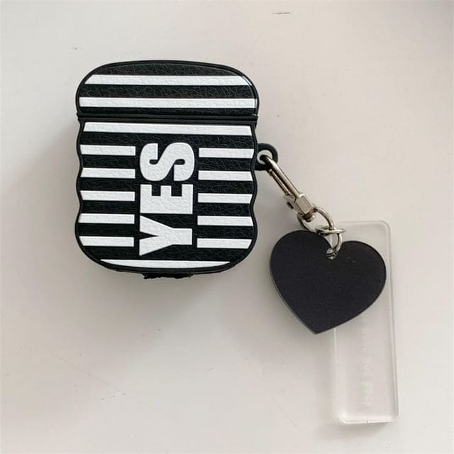 YES Lettering AirPods / Pro Earphone Case Skin - With Charm