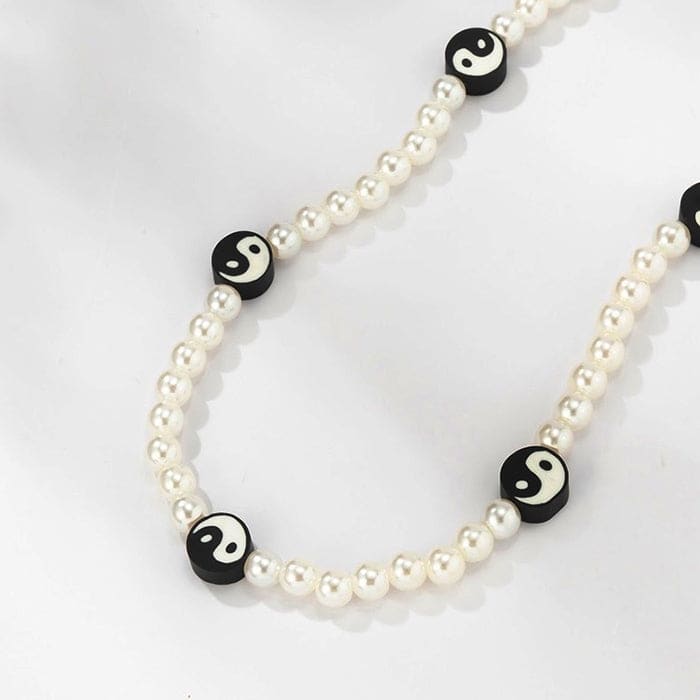 Yin Yang Pearl Choker - Standart - Necklace