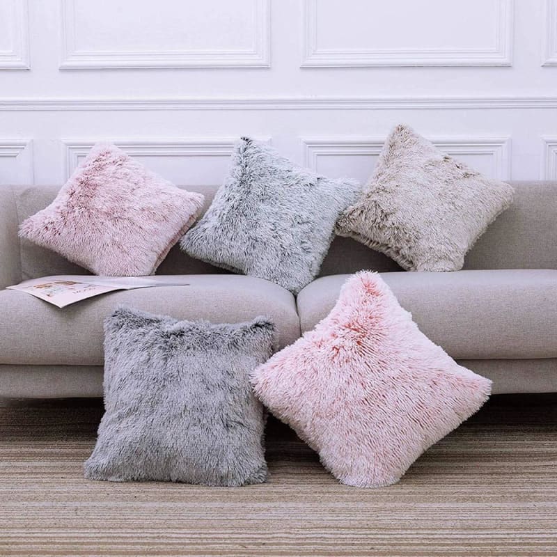 45×45cm Solid Color Plush Pillowcase MK0685 - KawaiiMoriStore
