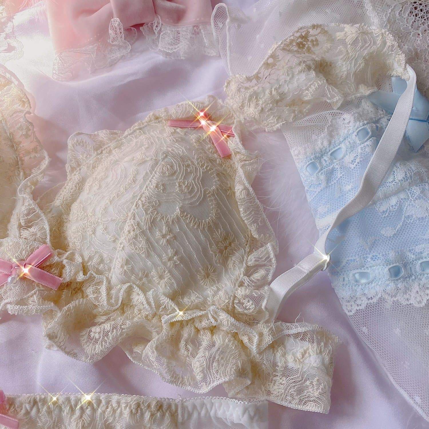 Castle of Versailles Lace Pink Bow Underwear MK16201