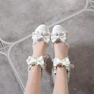 Black/Pink/White Fashion Kawaii Lolita High Heeled Cute Shoes MM1861
