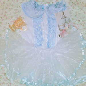Cute Pastel Fairy Sweet Suspender Lace Dress MK17030