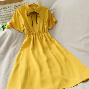 7 Colors Students Polo Collar Dress MK15909 - KawaiiMoriStore