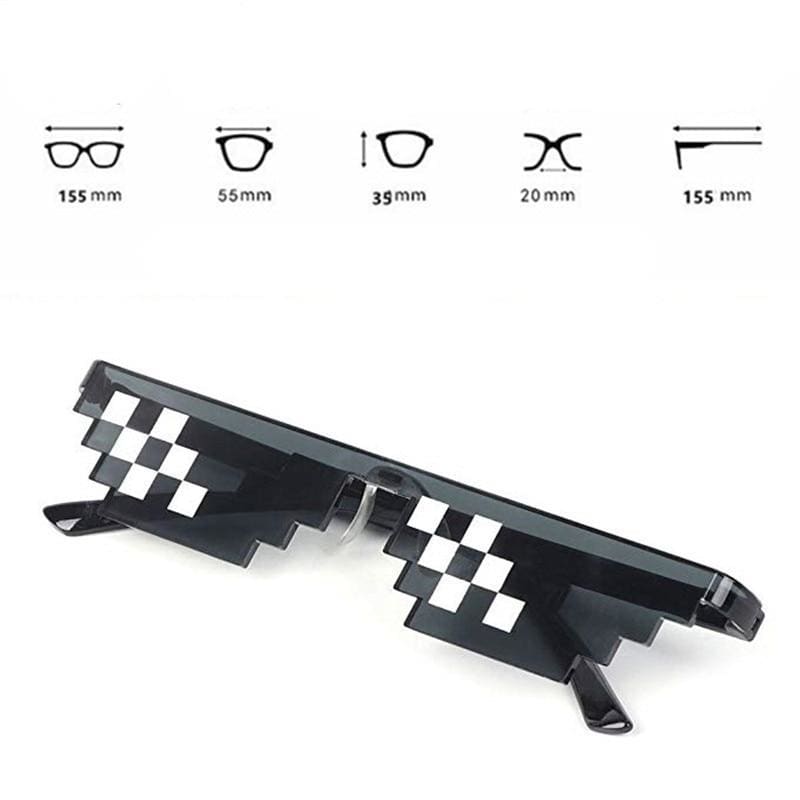 8 Bit Thug Life Mosaic Pixelated Party Eyeglasses MK0586 - KawaiiMoriStore