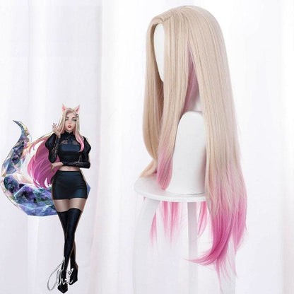 80cm Pink Game LOL Ahri Cosplay Wig MK15447 - KawaiiMoriStore