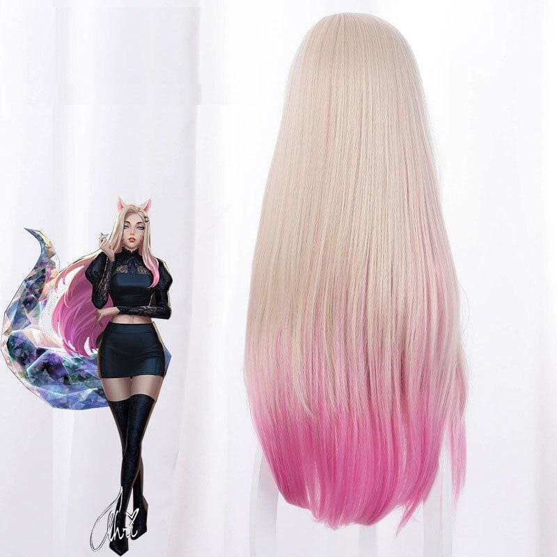 80cm Pink Game LOL Ahri Cosplay Wig MK15447 - KawaiiMoriStore