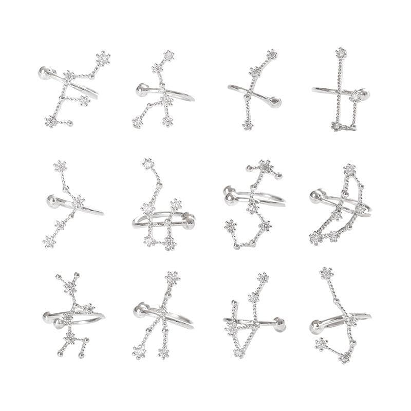 925 Sterling Silver 1 Pair 12 Constellation Earrings SS0861 - KawaiiMoriStore