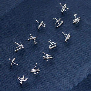 925 Sterling Silver 1 Pair 12 Constellation Earrings SS0861 - KawaiiMoriStore