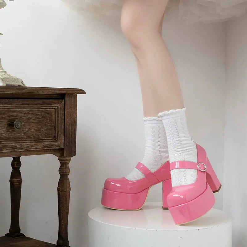 Kawaii Aesthetic Y2K Cute Fairy Chucky Heels Barbie Inspired Shoes ON1417 MK Kawaii Store