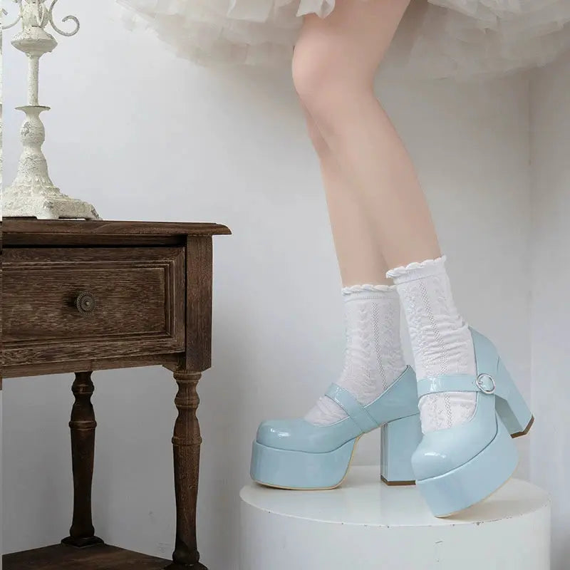 Kawaii Aesthetic Y2K Cute Fairy Chucky Heels Barbie Inspired Shoes ON1417 MK Kawaii Store