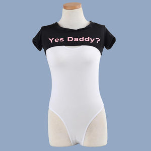 Japanese Cute One Piece Lingerie with Yes Daddy Crop Top MM2256