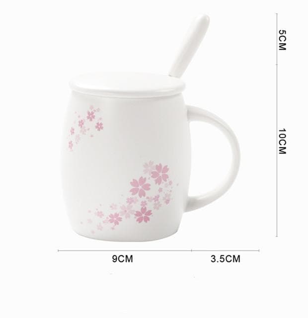 White/Pink Pastel Cute Sakura Mug Cup MK16049