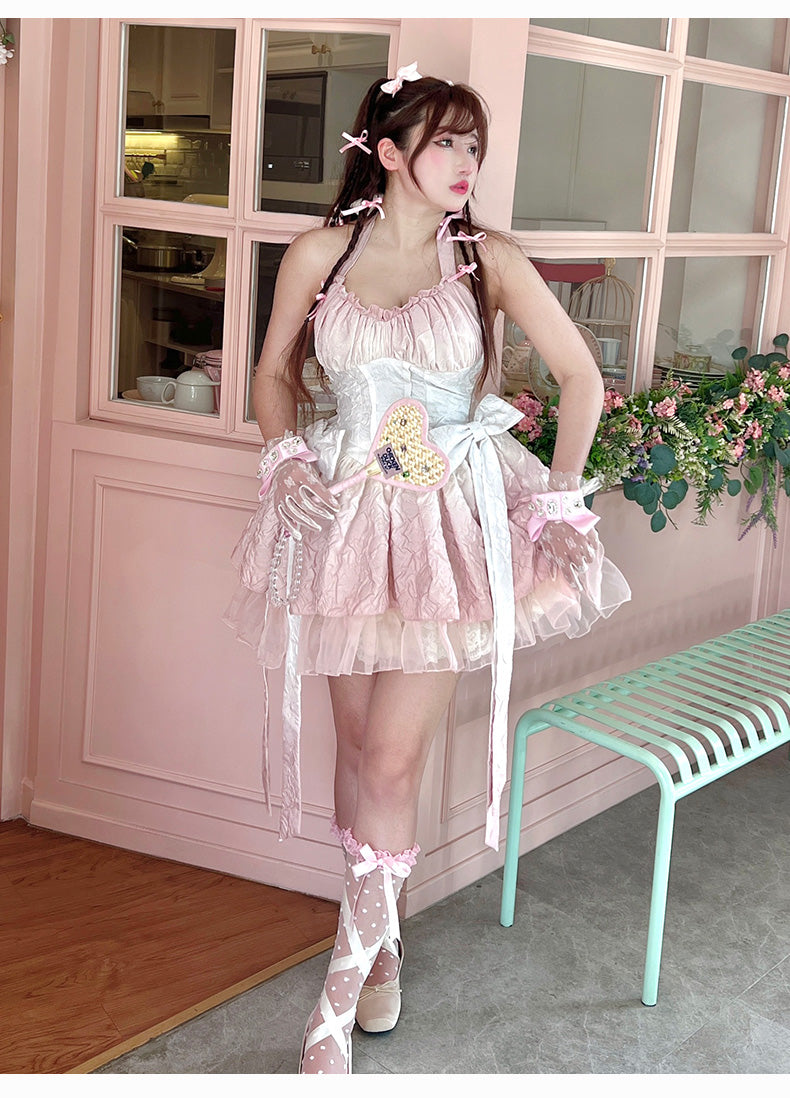 Pink - Blue Summer Lolita Angel Dress ON722 - dress