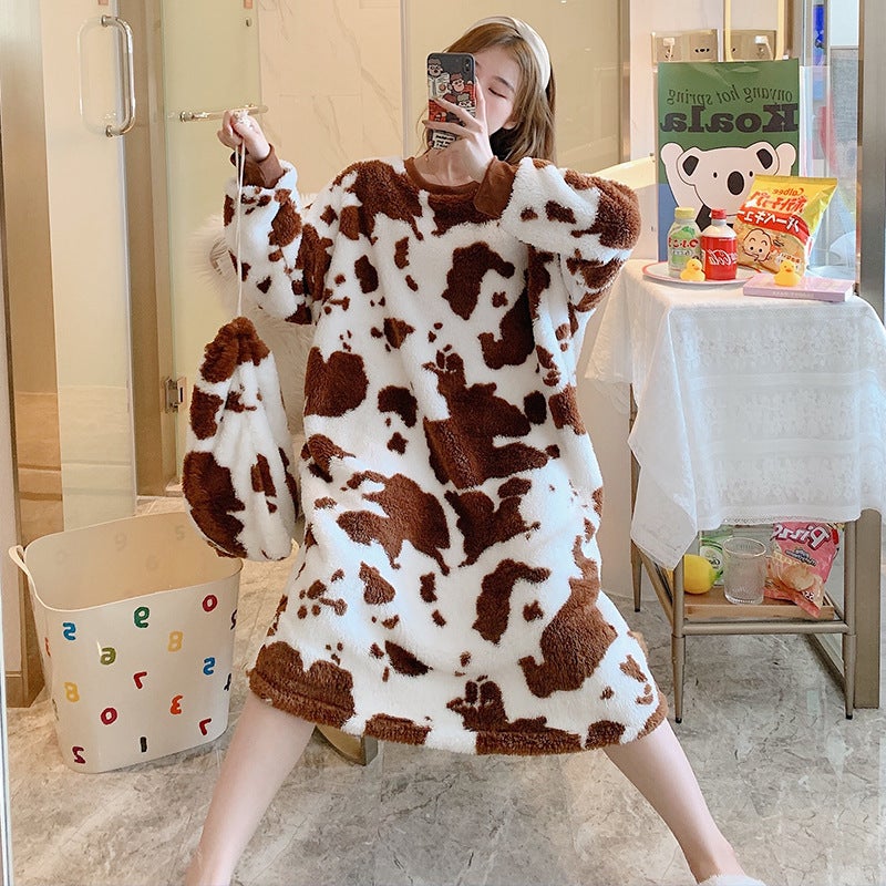 Kawaii Animal Printed Homewear Pajamas Dress MM2295
