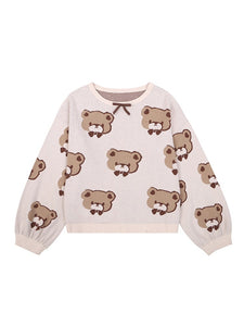 [Reservation] Super Cute Plush Bear/Cat Suspender Dress and Kawaii Sweater MK17275