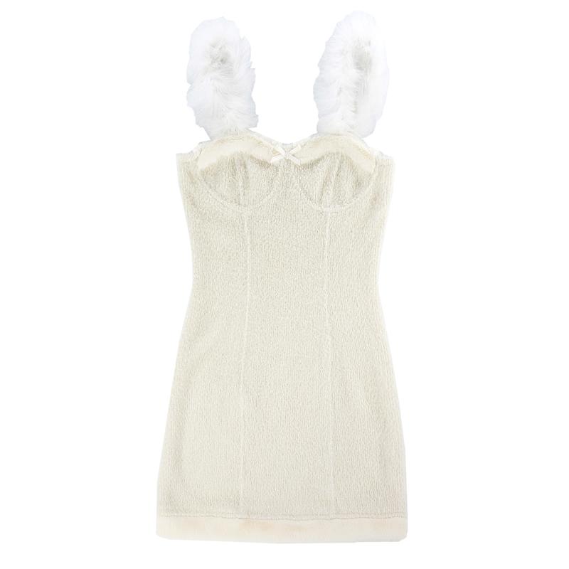 Kawaii Cute Heart Fluffy Suspender Dress MK16870