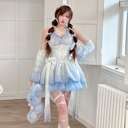 Pink - Blue Summer Lolita Angel Dress ON722 - dress