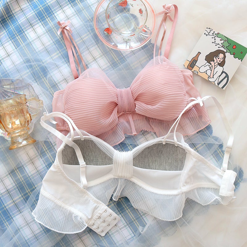 White/Pink/Black Kawaii Girl Lace Underwear Set MK17067
