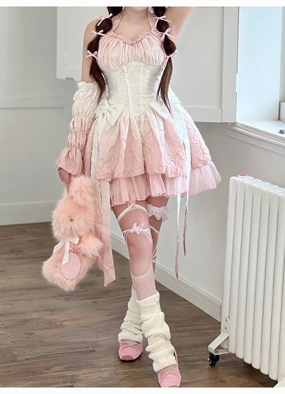 Pink - Blue Summer Lolita Angel Dress ON722 - dress