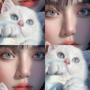 Perfect Color Sweet Natural Blue Gray Contact Lenses MK17634