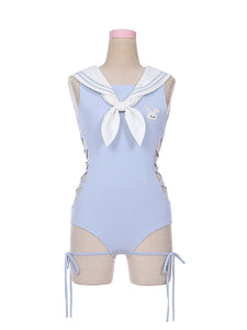 [Deposit/Reservation] Kawaii Cute Pink/Blue/Navy Bunny Swimsuit SP17559 - Harajuku Kawaii Fashion Anime Clothes Fashion Store - SpreePicky