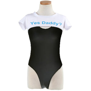 Japanese Cute One Piece Lingerie with Yes Daddy Crop Top MM2256