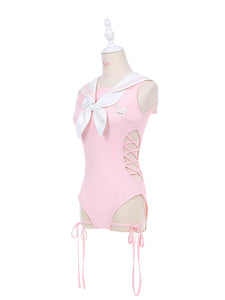 [Deposit/Reservation] Kawaii Cute Pink/Blue/Navy Bunny Swimsuit SP17559 - Harajuku Kawaii Fashion Anime Clothes Fashion Store - SpreePicky
