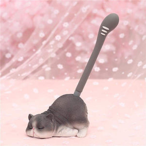 Light Gray Dark Gray Cute Cat Pen Desk Decoration MM1670