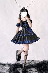 [Reservation] Gothic Punk Lolita Dress SP17561 - Harajuku Kawaii Fashion Anime Clothes Fashion Store - SpreePicky