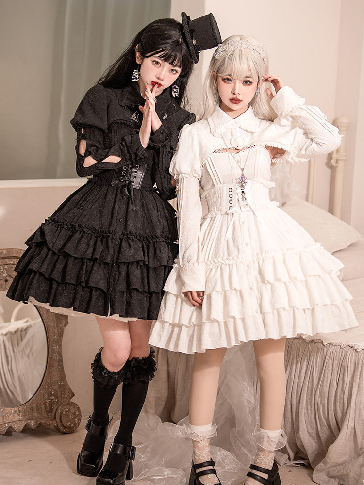Rose Garden Gothic Lolita Dress/Waistcoat SP17563 - Harajuku Kawaii Fashion Anime Clothes Fashion Store - SpreePicky