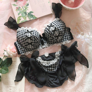 Soft Gothic Black Girly Underwear Set MK16976