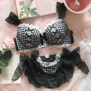 Soft Gothic Black Girly Underwear Set MK16976