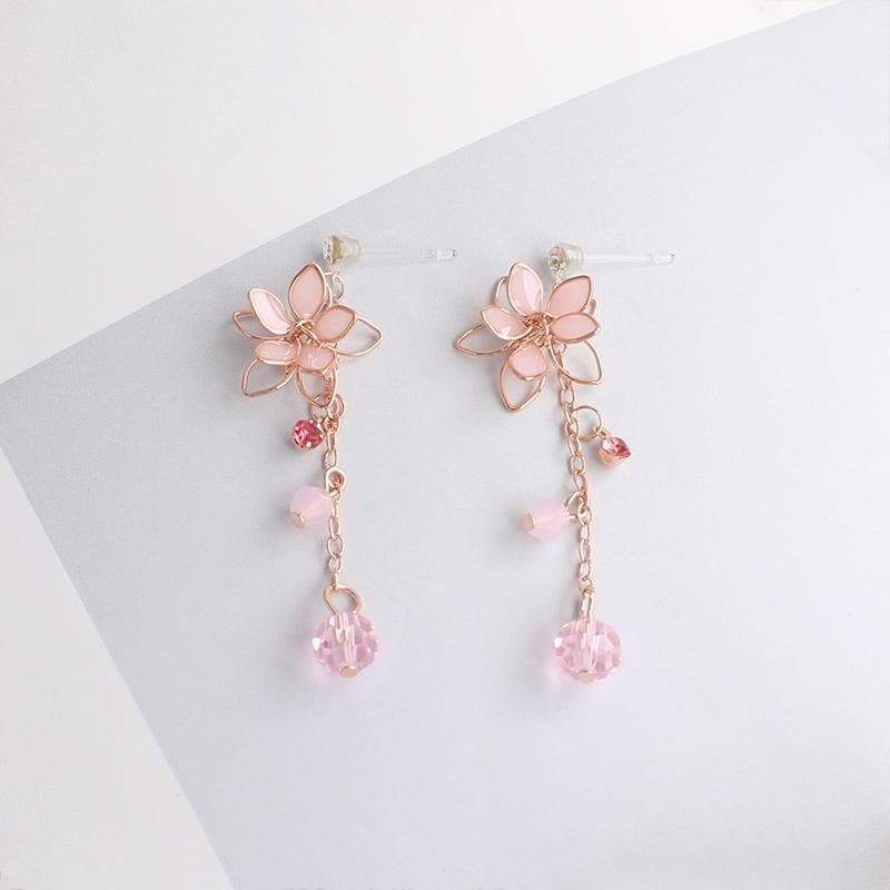 Sweet Pink Fashion Sakura Earrings/Clips MK16045