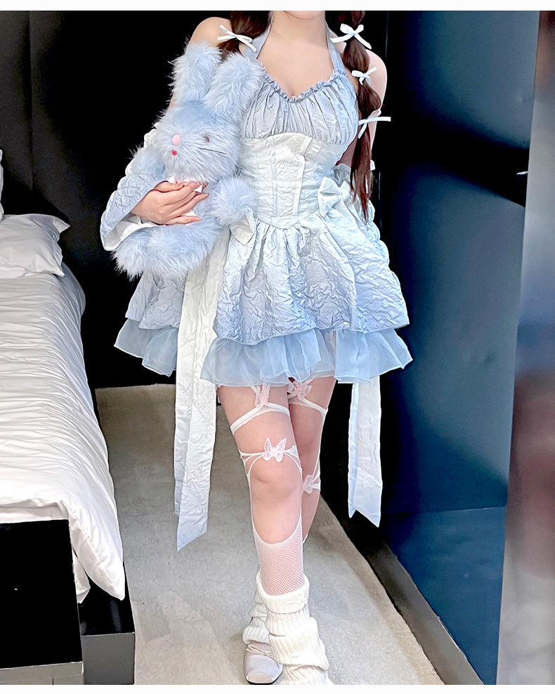 Pink - Blue Summer Lolita Angel Dress ON722 - dress