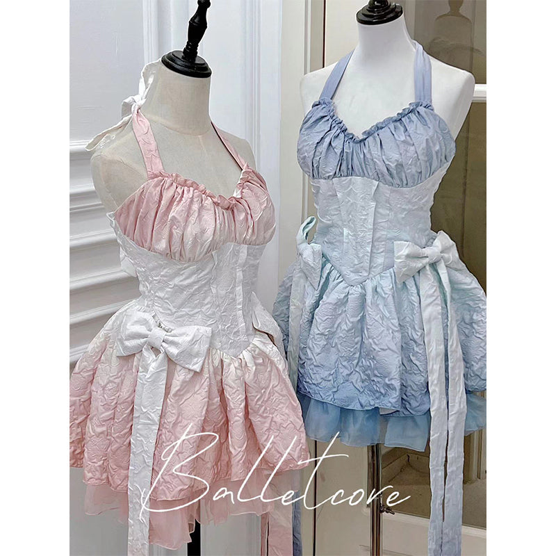 Pink - Blue Summer Lolita Angel Dress ON722 - dress