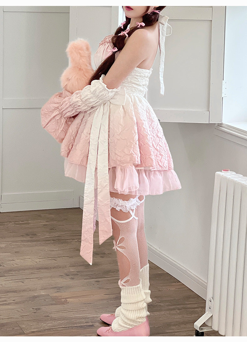 Pink - Blue Summer Lolita Angel Dress ON722 - dress