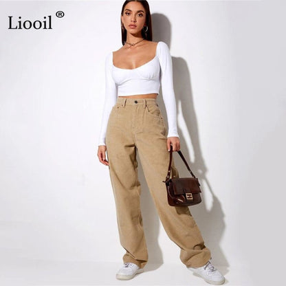 Abigail - Baggy Women’s Retro High Waisted Trousers - pant