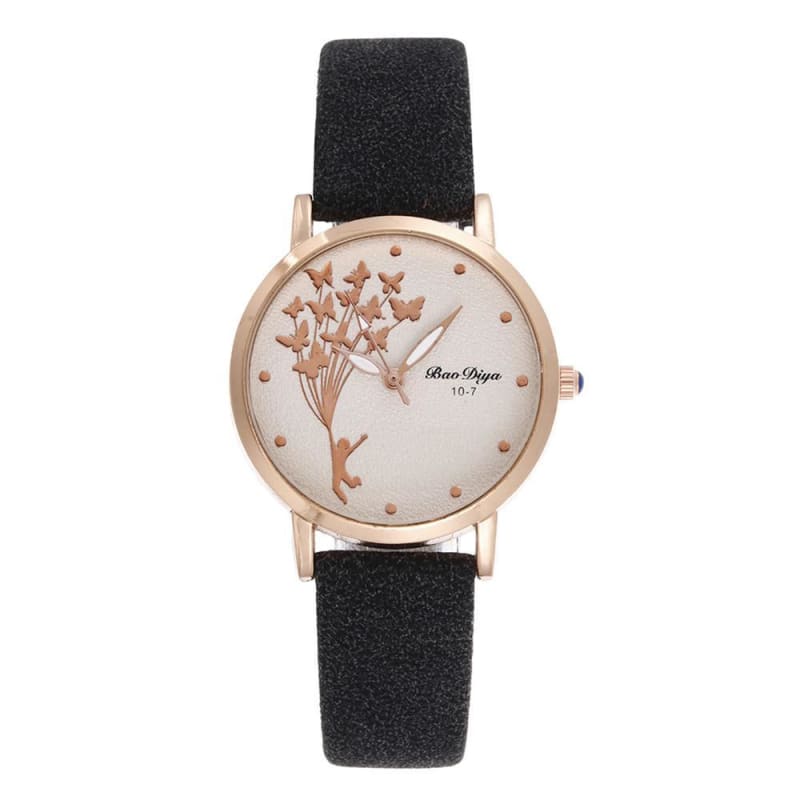 Abigale - Simple Brown Quartz Butterfly Watch - accessory