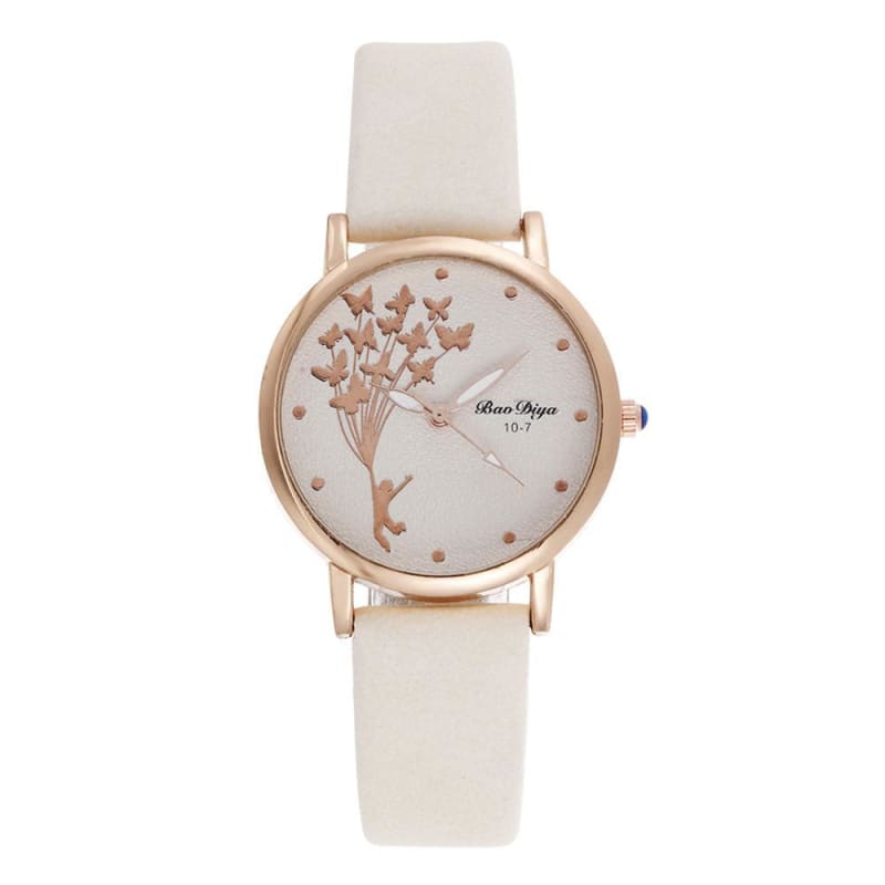 Abigale - Simple Brown Quartz Butterfly Watch - accessory