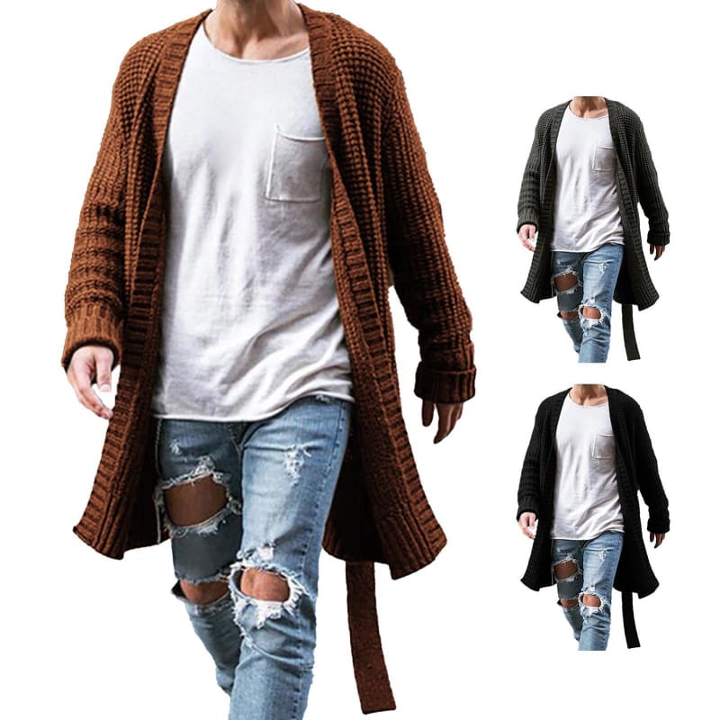 Abott - Winter Autumn Mens Knitted Coat - men’s cardigan